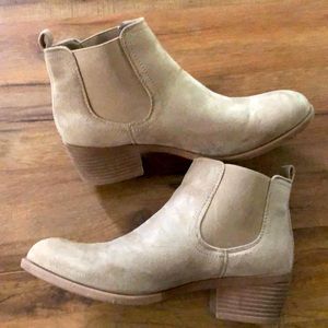 Tan booties size 7.5.